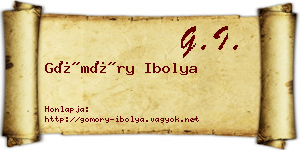 Gömöry Ibolya névjegykártya